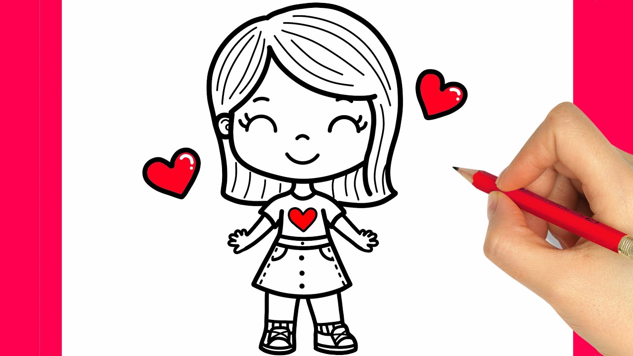 CÓMO DIBUJAR UNA NIÑA FACIL - YouTube