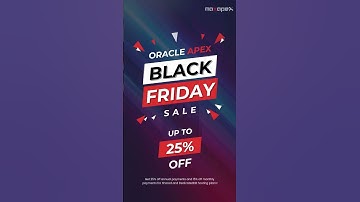 🎉 Black Friday Sale - Up to 25% Off on Oracle APEX Hosting Plans!  #blackfriday