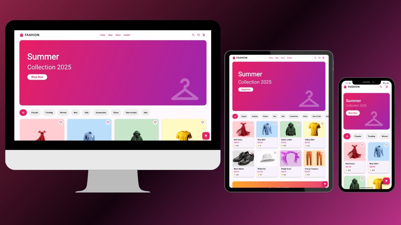 Flutter Responsive UI for All Devices (Mobile, Tablet, Web/Desktop)