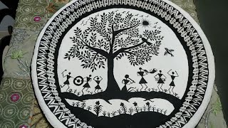 Warli art| Warli wall decor | Warli plate design