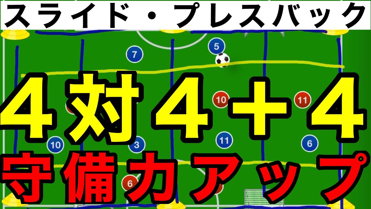 練習メニュー公開 スライド プレスバックを習得させる練習 守備力アップに間違いなし Youtube