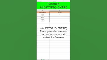 Como usar la Funcion ALEATORIO ENTRE en Excel #excelformulas #excel #exceltips #exceltutorial