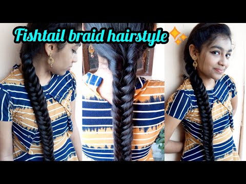 Simple and easy Fish tail braid  easy party look   YouTube