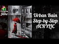 Urban Rain Step by Step Acrylic Painting on Canvas for Beginners