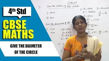 4th Std CBSE Maths Syllabus | Give the Diameter of the Circle | CBSE Maths Part-120