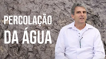Como é chamado o processo de percolação da água até o lençol freático?