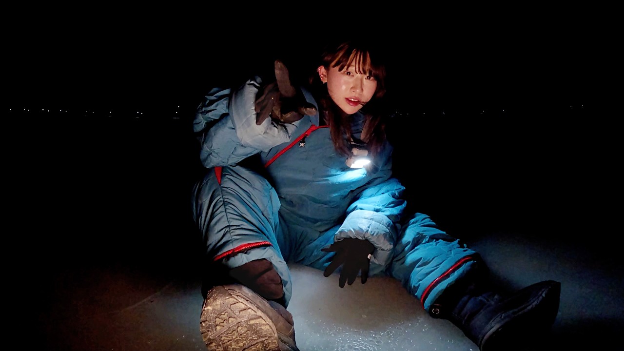 영하 15도 얼음판 위 1박2일 ! 나홀로 빙어 잡이 노숙