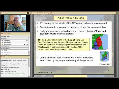 [WPA webinar] History of Parks: Conceptual Justification for Developing and Maintaining Parks