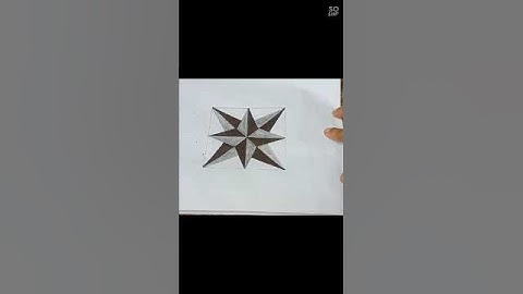 Easy #drawing#3D #art#Star#geometric #youtubeshorts 🔴🔵