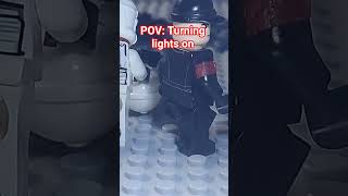 POV:Turning lights on #lego #legostarwars #clones #droids #stopmotion #night #battle #cool