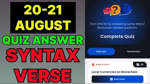 Syntax Verse quiz answers today | 20 August Syntax Verse quiz answer | Syntax Verse quiz today |