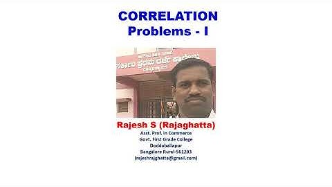 Correlation Problems Part-1