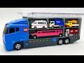トミカ☆ミニカー開封チェック コンボイ収納から走行テストへ Tomica cars open check load convoy then drive test