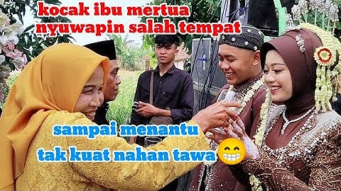 Kocak ibu nyuapin pengantin tapi salah langkah menantunya sampik ketawa😂