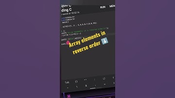 reverse order array elements in c programing #coding #computertech98