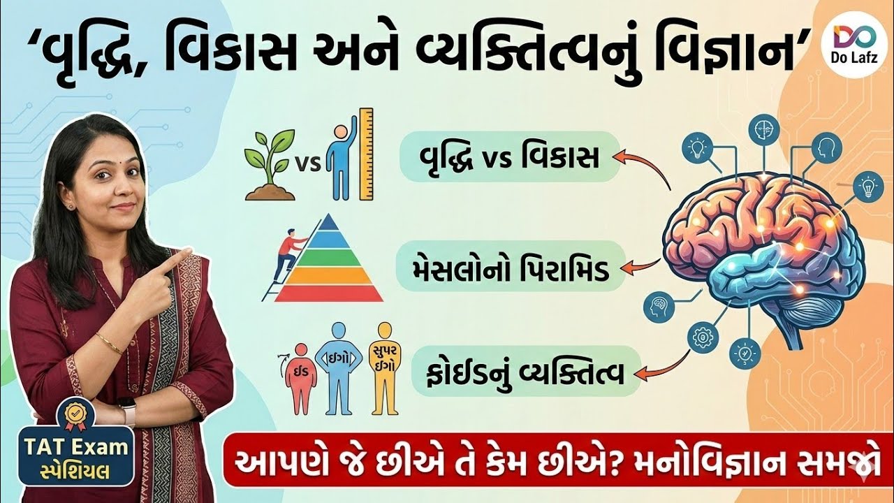  વૃદ્ધિ, વિકાસ અને વ્યક્તિત્વનું વિજ્ઞાન | Human Psychology in Gujarati TAT Exam 