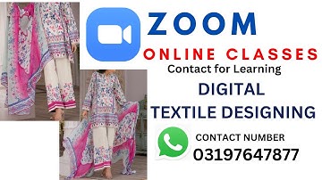 Session 1 online zoom class all about Textile Designing in Urdu and Hindi | photoshop classes