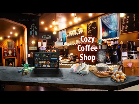 ASMR-Ambience-☕-Cozy-Coffee-Shoppe-(fireplace,-rain,-coffe