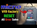 How To Factory Reset Micno KE300A VFD 4kW 5 5kW Step By Step Guide