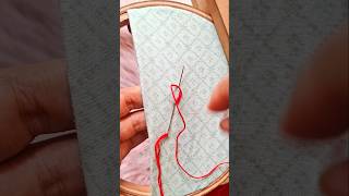 Amazing flower embroidery for dress/cushion cover #handwork #threadart #shorts