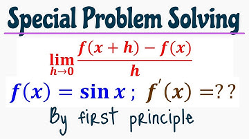 Precalculus: Differentiate f(x) = Sinx by first principle