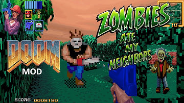 Zombies Ate My Neighbors full conversion - Doom 2 mod - public demo release on Halloween - SNES Sega