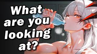 Tsundere Friend Catches You Peeking at the Gym ♡ [F4A] [Friends to Lovers] ASMR Roleplay