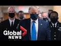 President Trump Finally Wears A Face Mask In Public For The First Time (Photos)