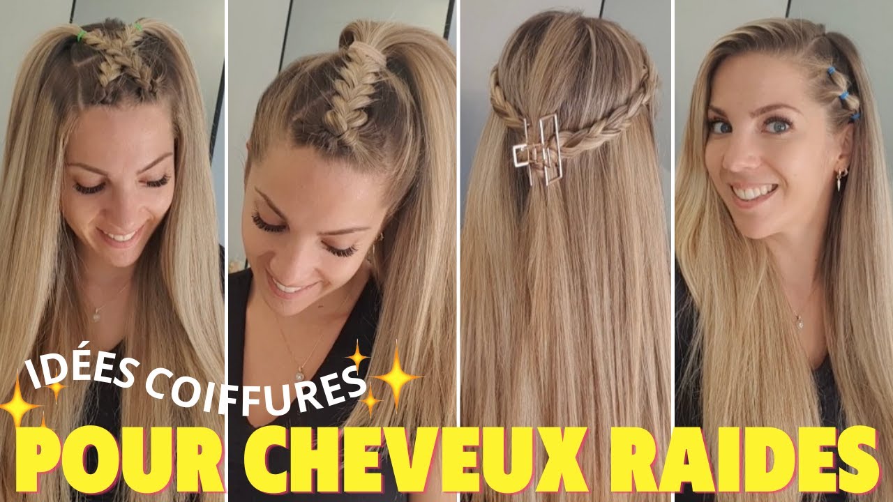 4 COIFFURE FACILE ET RAPIDE CHEVEUX LISSE 🖤 Tuto coiffure facile pour débutant FALL HAIRSTYLES 2022