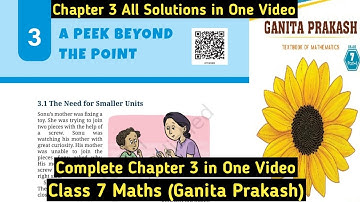 Class 7 Maths NCERT | Ganita Prakash | Chapter 3 All Solutions in One Video| A Peek Beyond The Point