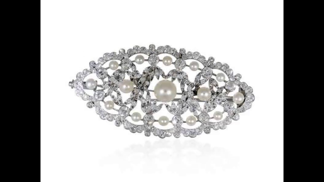 Diamantbrosche mit Perlen @schmuck_boerse