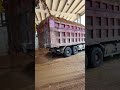 the process of pouring sand into a truck using a running machine #automobile