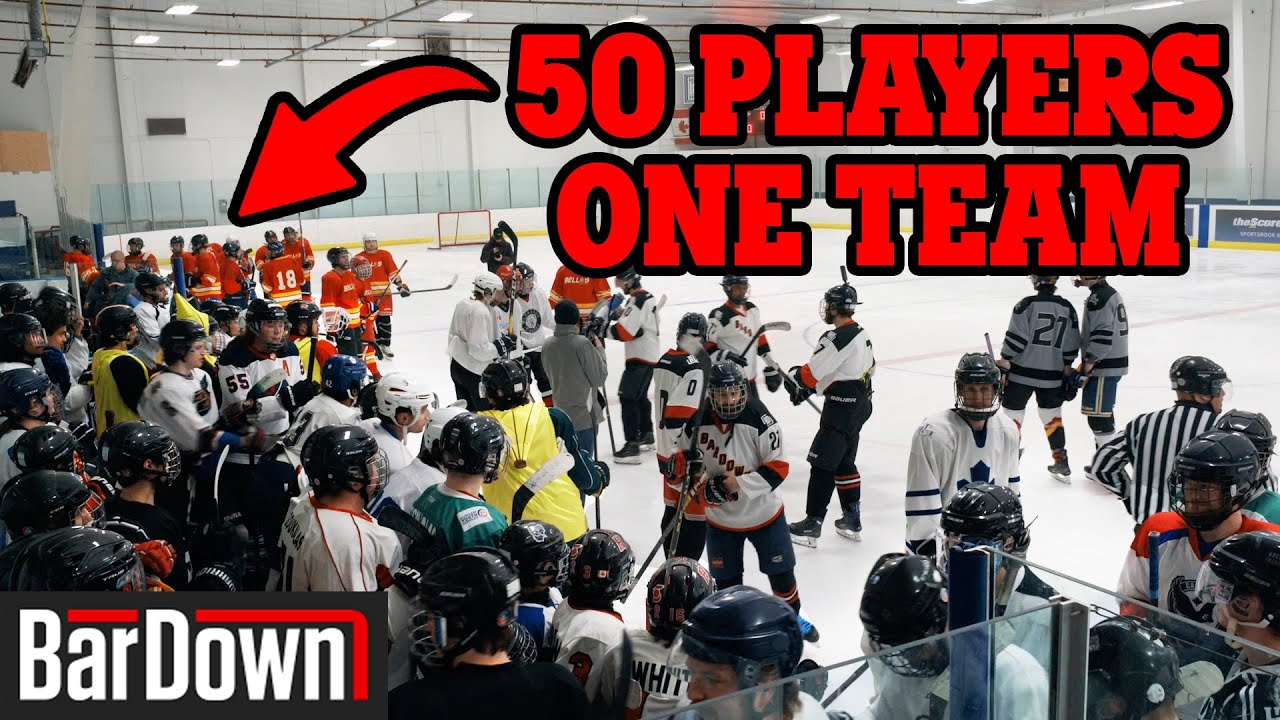 5 vs. 50 HOCKEY PLAYERS IN BEER LEAGUE
