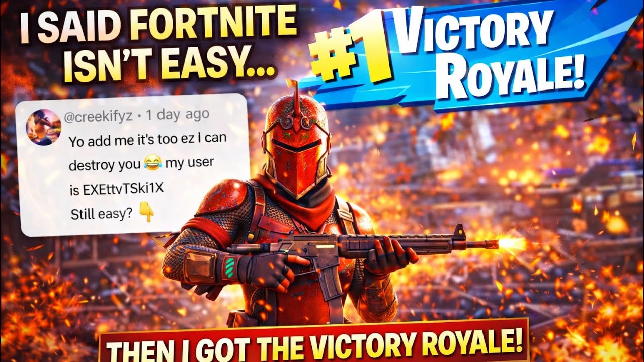 I Said Fortnite Isn’t Easy… Then I Got the Victory Royale
