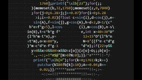 3D Spining donut in C