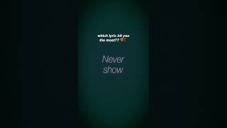 Most relatable lyric?