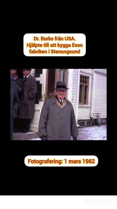 Dr. Burks från USA.Hjälpte till att bygga Esso fabriken i Stenungsund Fotografering: 1 mars 1962