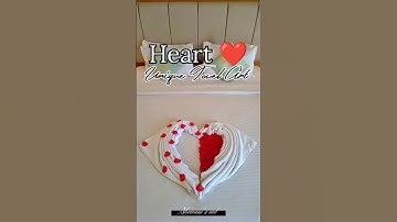 Unique Towel Heart ❤️ #towelart #housekeeping #diy #folding
