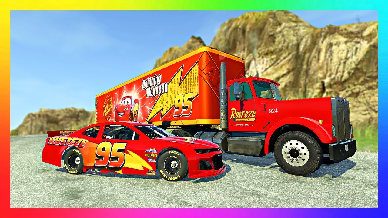 BeamNG.drive Livestream / Downhill & Lightning McQueen / Racing & Crashing #09