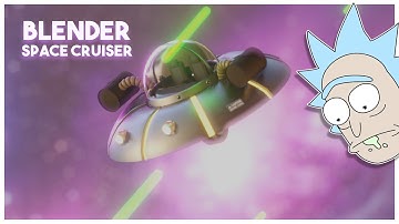 Blender Space Cruiser rick and Morty - Timelapse