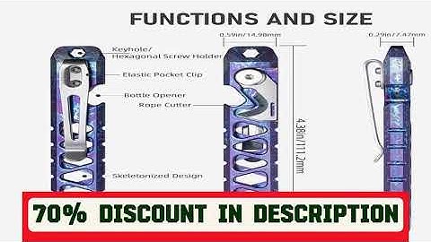 A must-have product! Titanium EDC Pry Bar, Keychain Pry Bar Multitool With Bottle Opener, Pocket S
