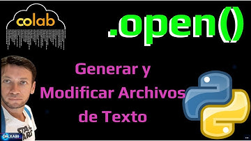 Cómo Generar y Modificar Archivos de Texto con .open() en Python (Google Colab)