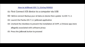 How To Jailbreak iOS 7.1 - 7.1.x Untethered With Pangu step by step
