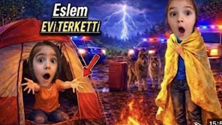 ESLEM EVİ TERKETTİ!ANNEM BABAMDAN KAÇIŞ! ESLEM CEZALI KAYIP!EVDE KORKU DOLU ANLAR!#funny #funnyvideo