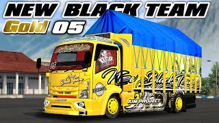 SHARE MOD TRUCK NEW BLACK TEAM GOLD 05 || MOD BUSSID TERBARU