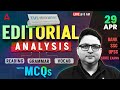 Editorial Analysis | 29th April, 2026 | Vocab, Reading, Grammar, MCQs | The Hindu Analysis