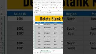 Delete Blank Rows In Seconds In Excel #exceltips #exceltrick #exceltutorial #excelshortcut