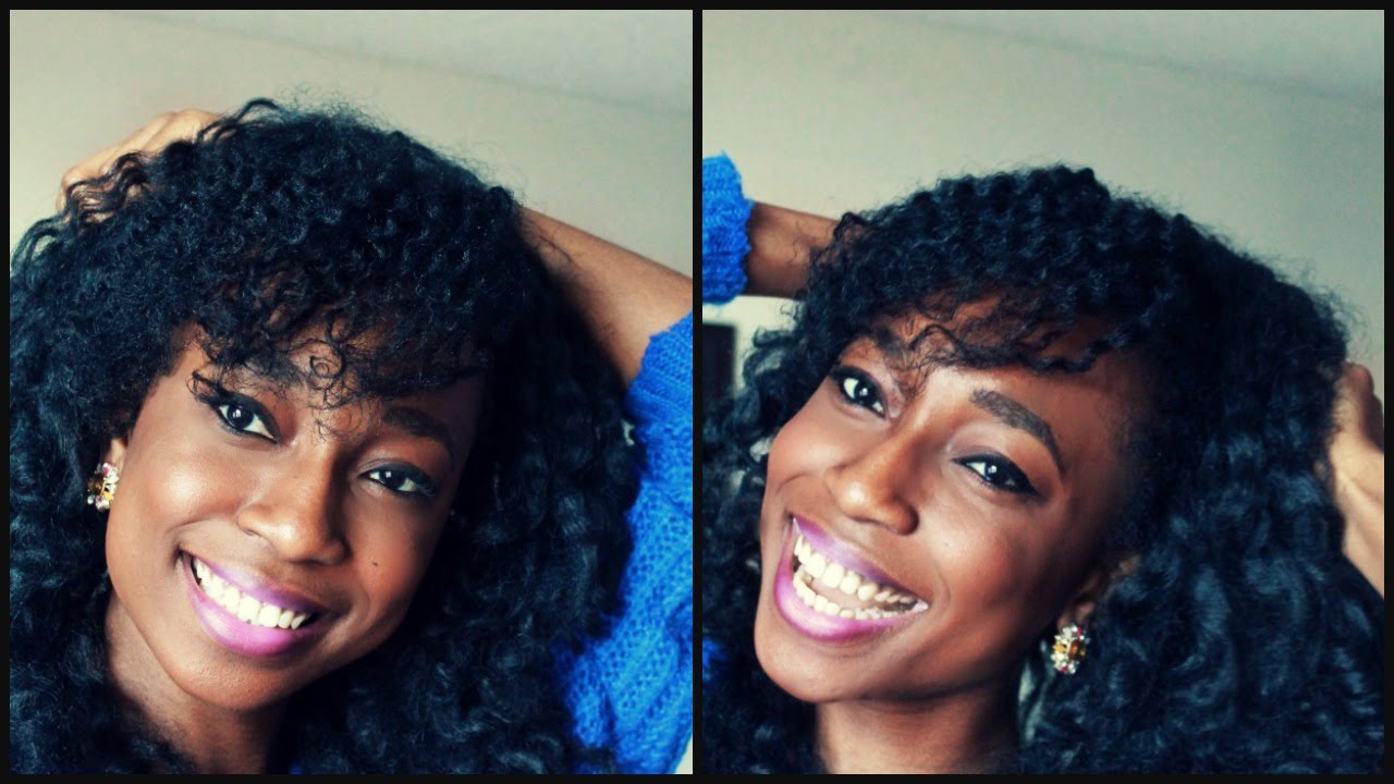 Natural Hairstyles Tutorial 4a 4b 4c Twist Out Side Bangs