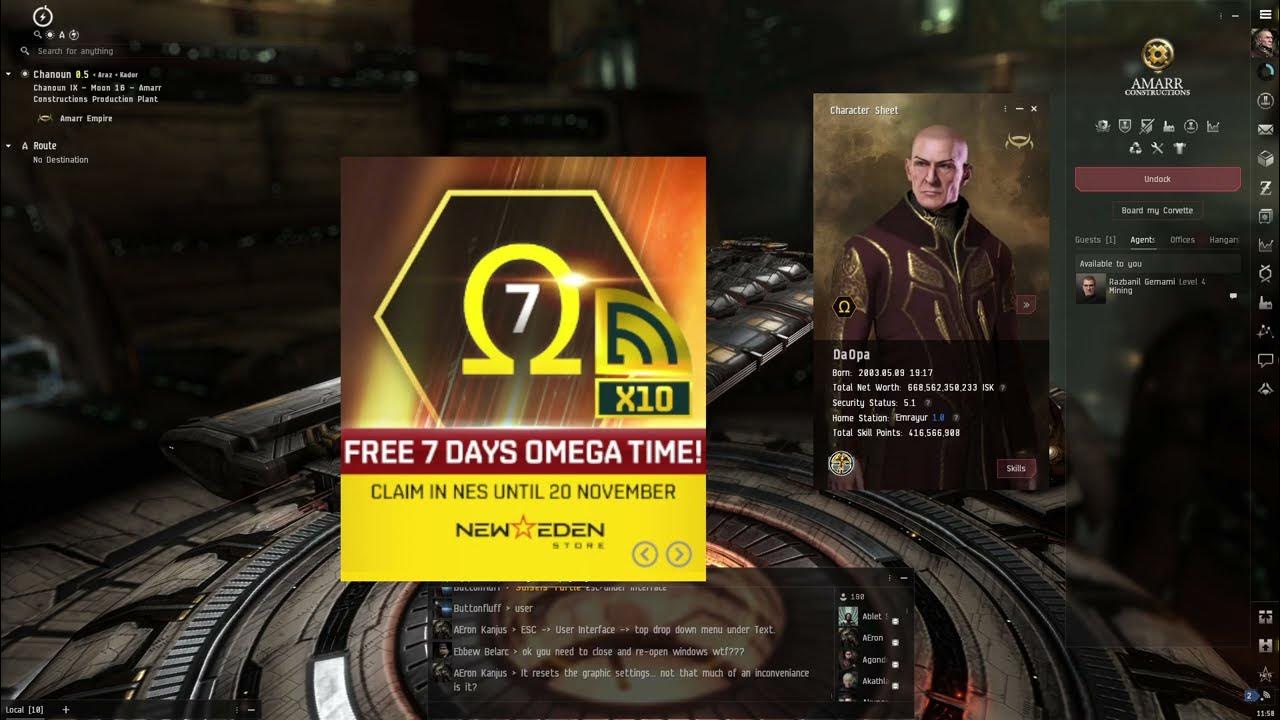 Free 7 day omega! : r/Eve