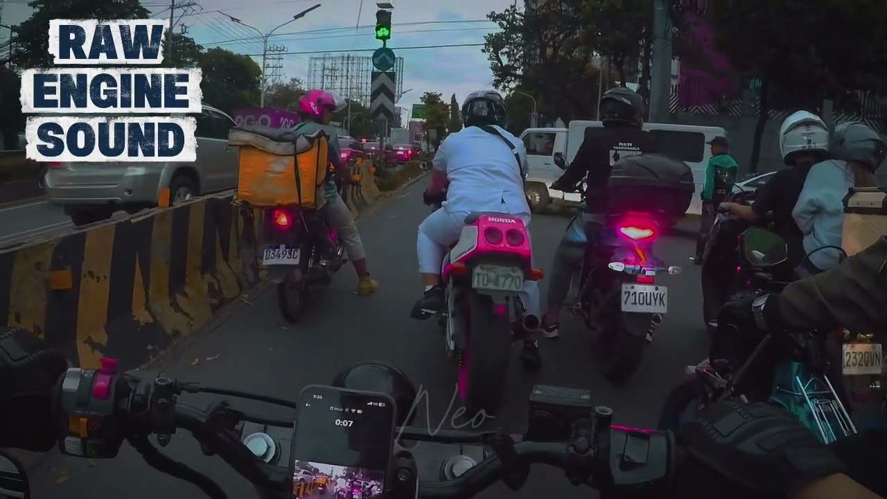 Manila’ rush hour | Raw Engine Sound | Motorcycle